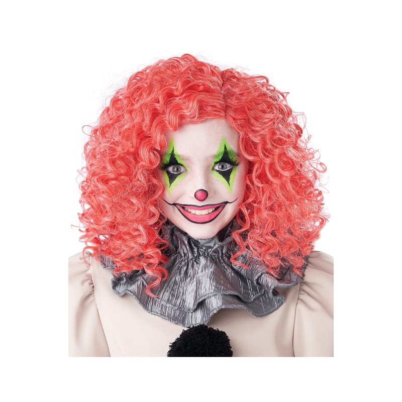 Glow in the Dark Curly Clown Wig Standard