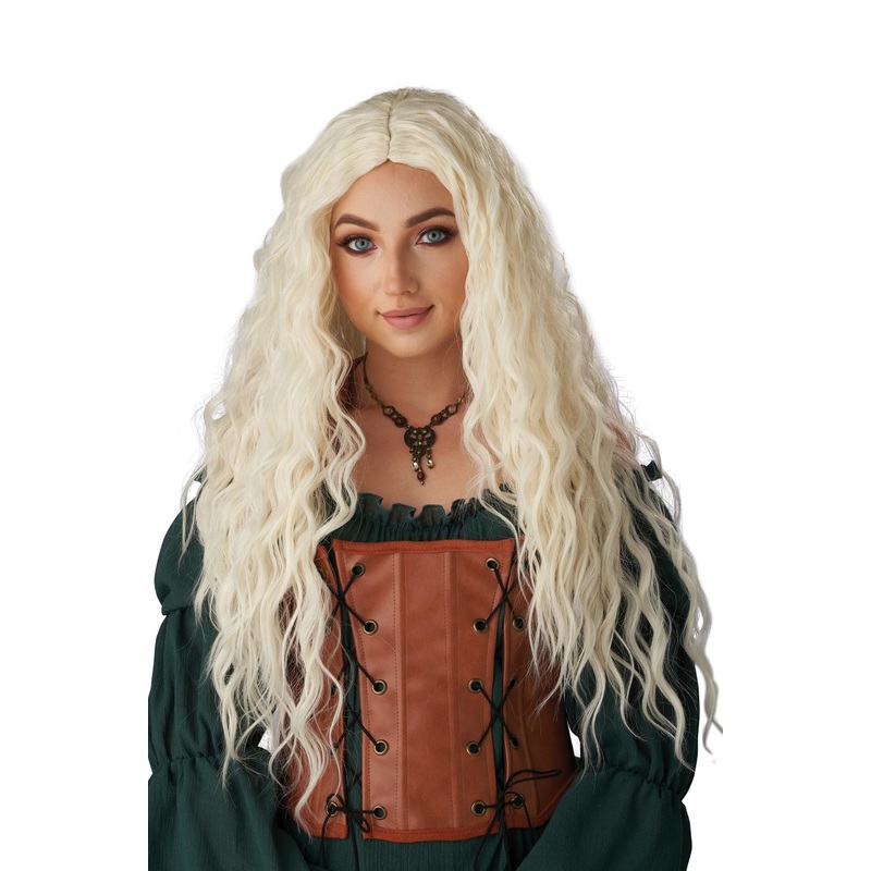 Renaissance Maiden Adult Wig (Icy Blonde) Standard