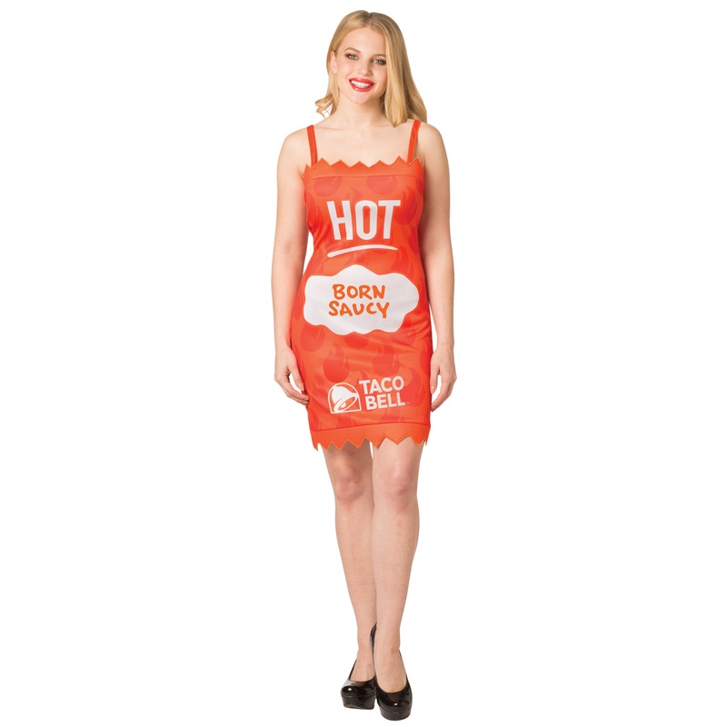 Taco Bell Sauce Packet Dress Hot Adult Costume Small/Medium