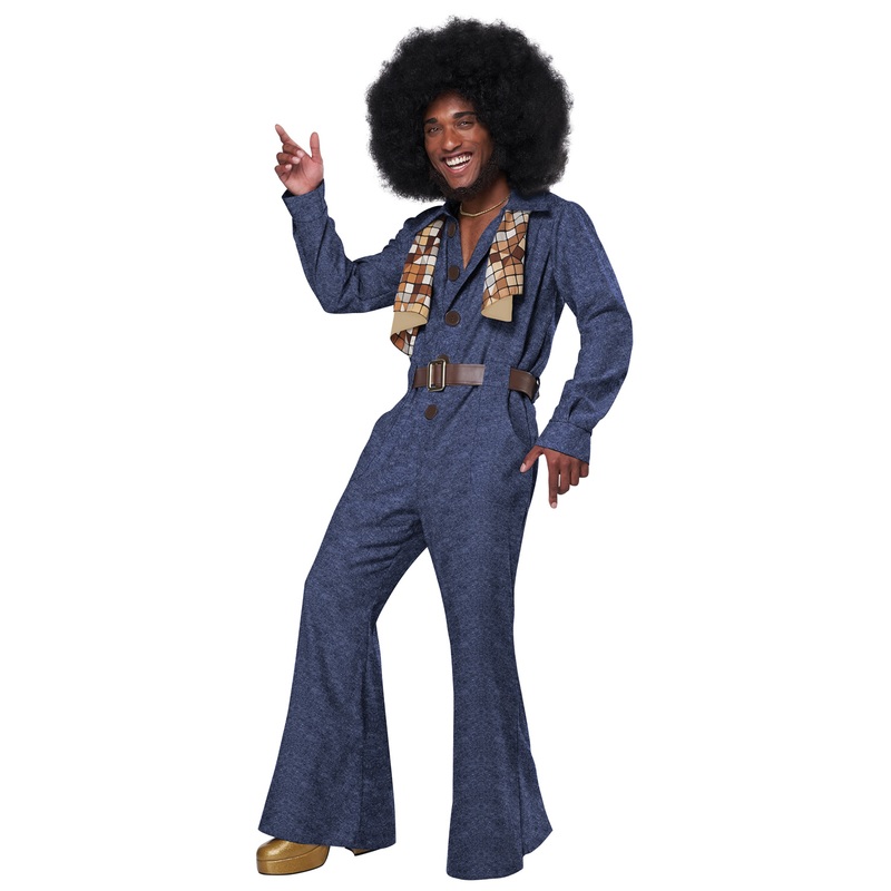 70's Denim Jumpsuit Adult Costume Medium