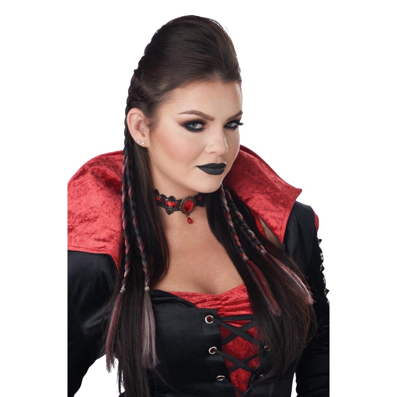 Clip-In Braids (Red/Black) Standard