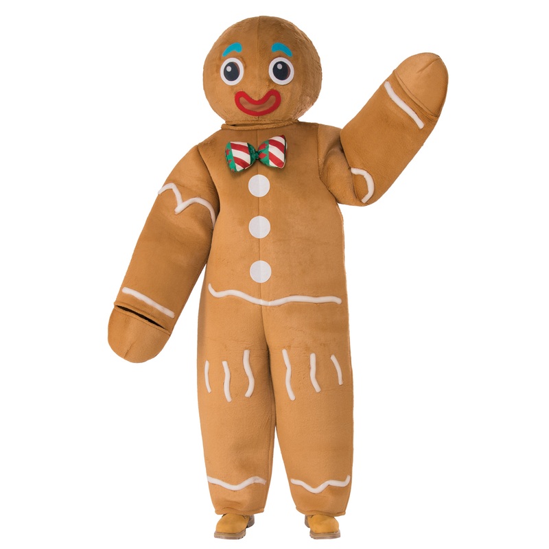 Gingerbread Man Mascot Adult Costume Standard