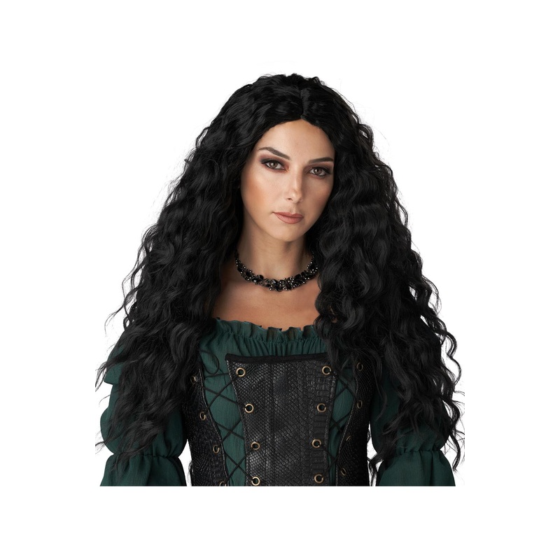 Renaissance Maiden Adult Wig (Black) Standard