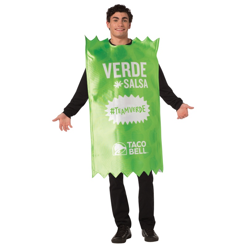 Taco Bell Sauce Packet Verde Adult Costume One Size