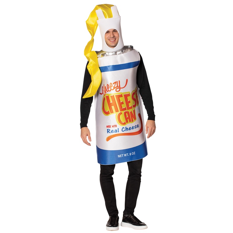 Cheezy Cheese Spray Can Adult Costume One Size