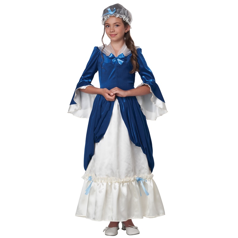 Colonial Era Dress/Martha Washington Child Costume Small