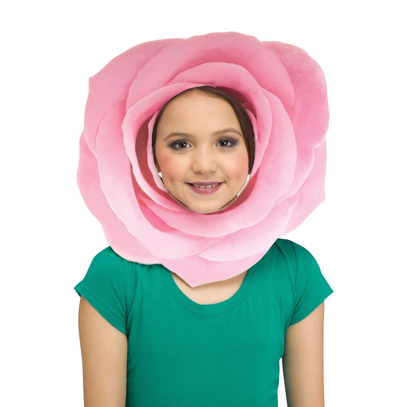 Pink Rose Flower Face Mask Standard