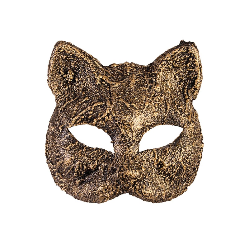 Textured Cat Mask (Gold) Standard