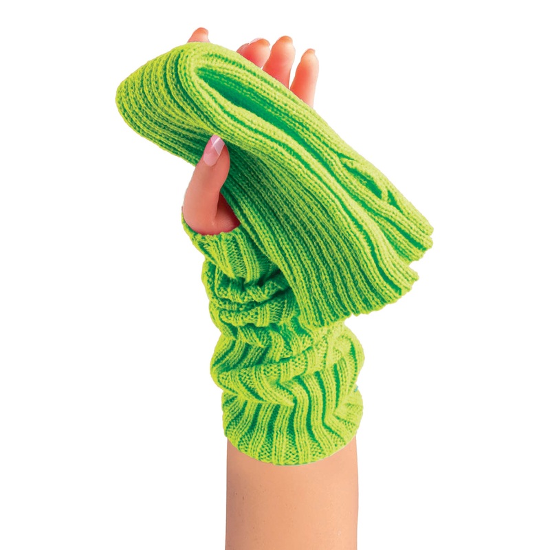 80's Arm Warmers (Neon Green) Standard