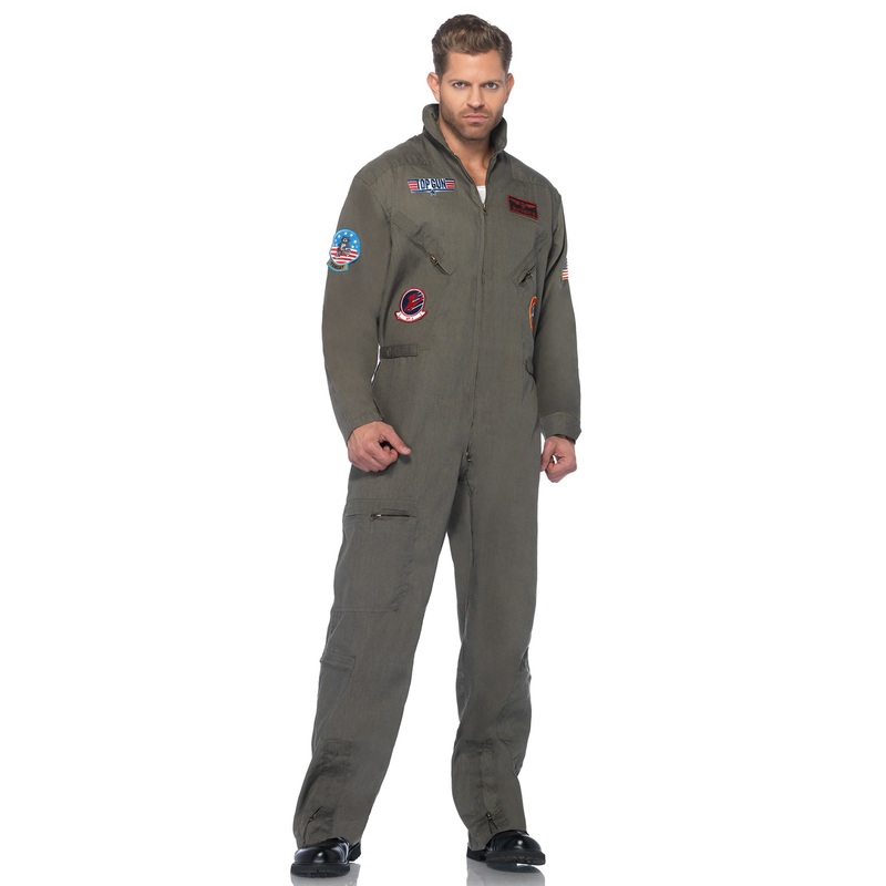 Top Gun Men's Flight Suit Plus Size Costume 1X