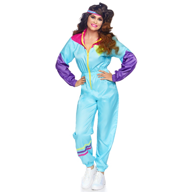 Women's Totally Awesome 80s Ski Suit Adult Costume Small/Medium