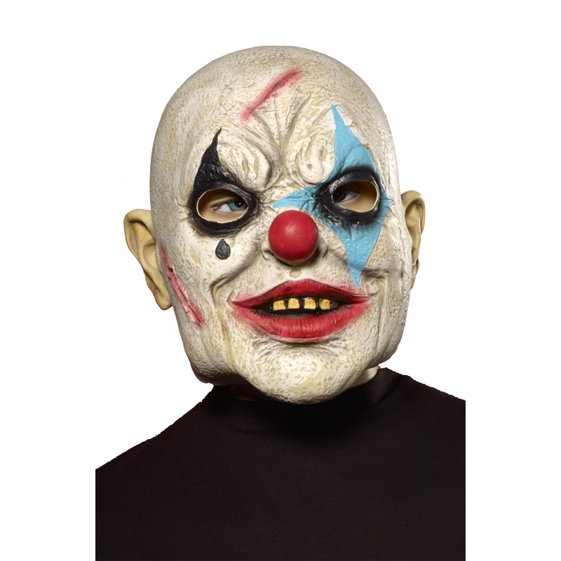 Bald Evil Clown Latex Mask Standard