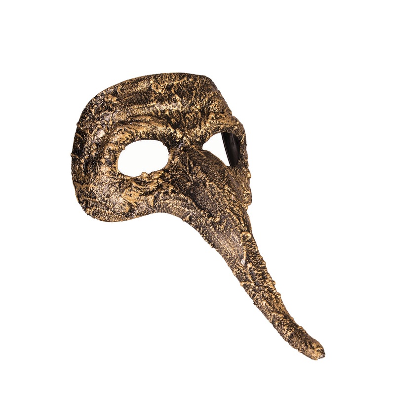 Textured Long Nose Mask (Gold) Standard