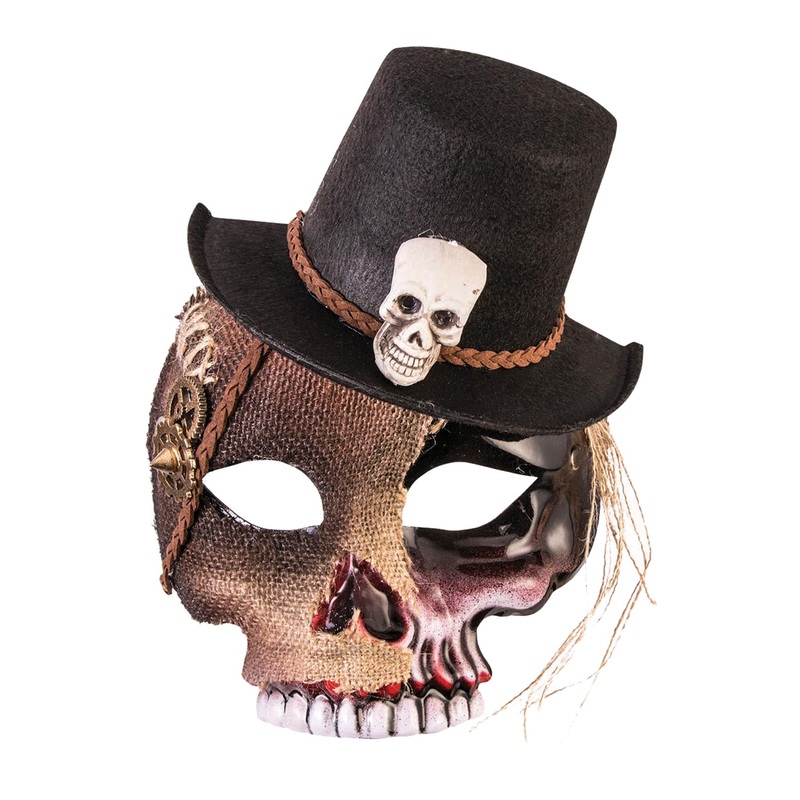 Voodoo Skull Mask with Hat Standard