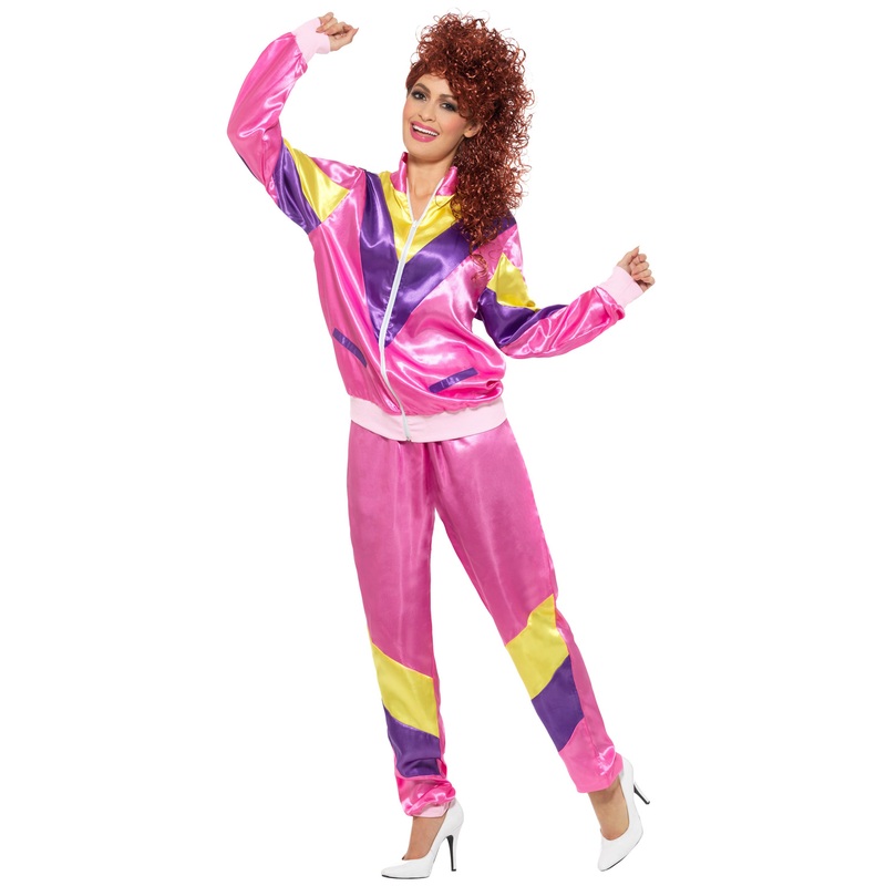 80s Fashion Female Shell Suit Adult Costume Small