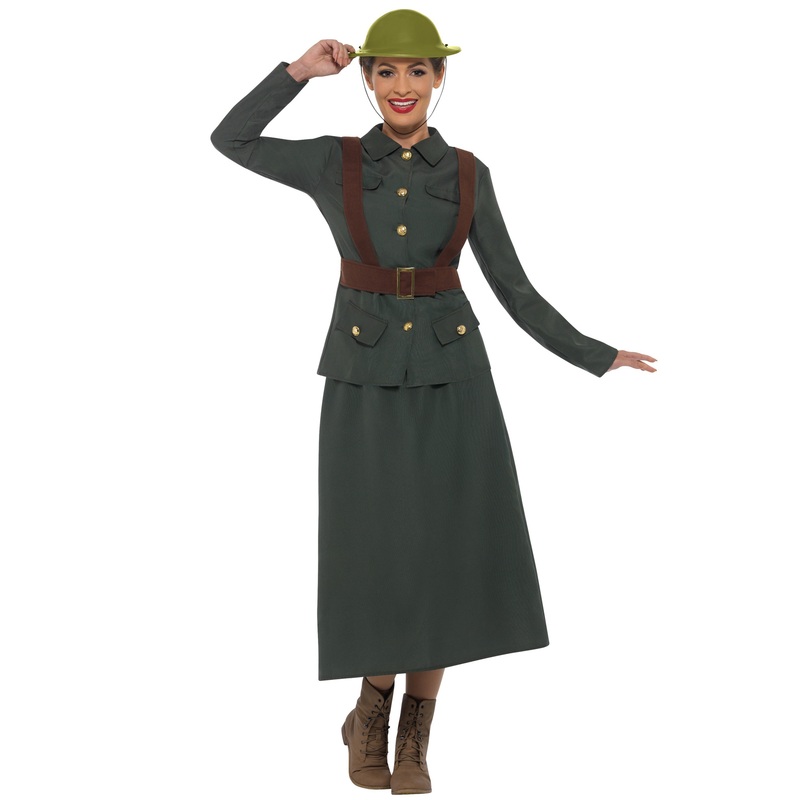 WW2 Army Warden Lady Adult Costume Small