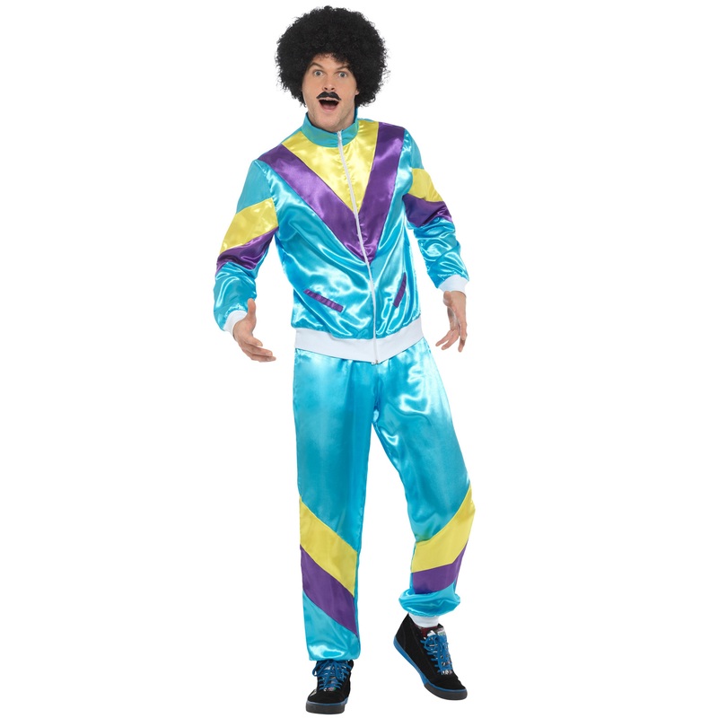 80s Fashion Male Shell Suit Adult Costume Medium