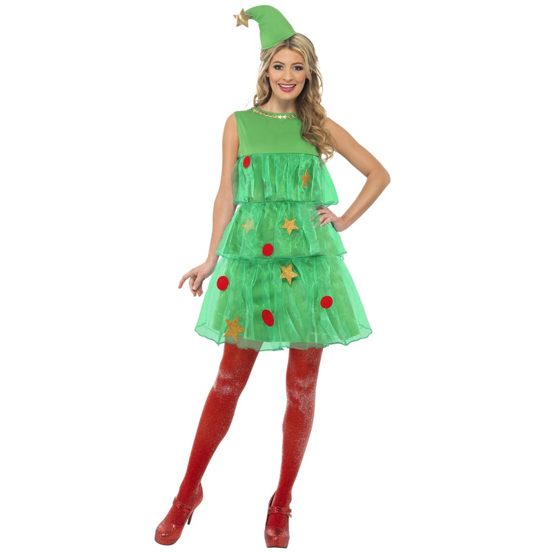 Christmas Tree Dress Adult Costume Small