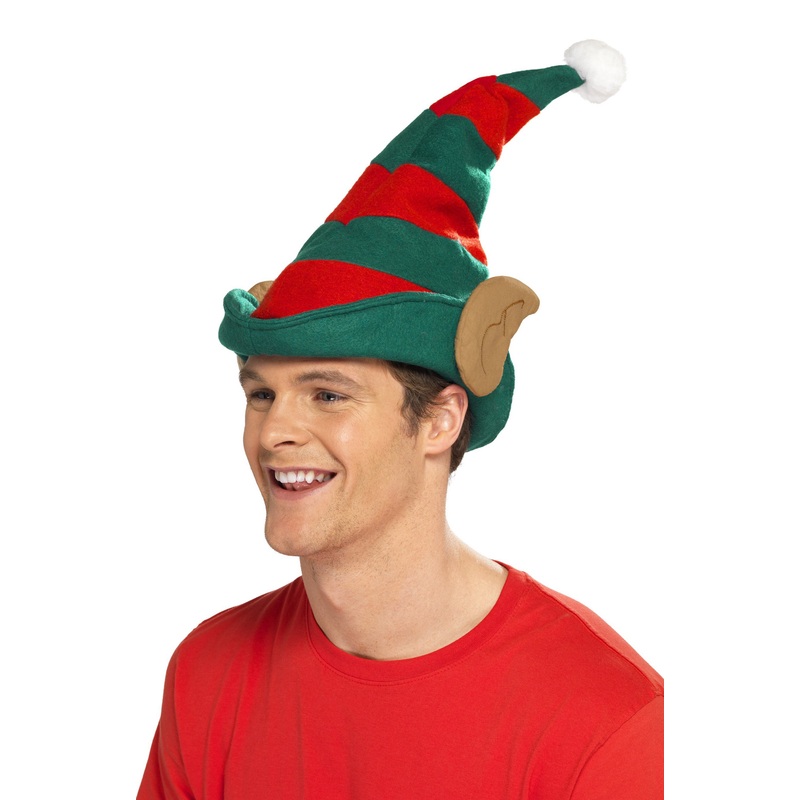 Striped Elf Hat and Ears Standard