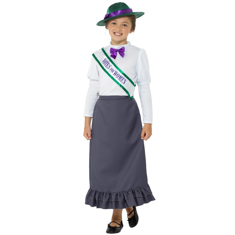 Victorian Suffragette Child Costume Small