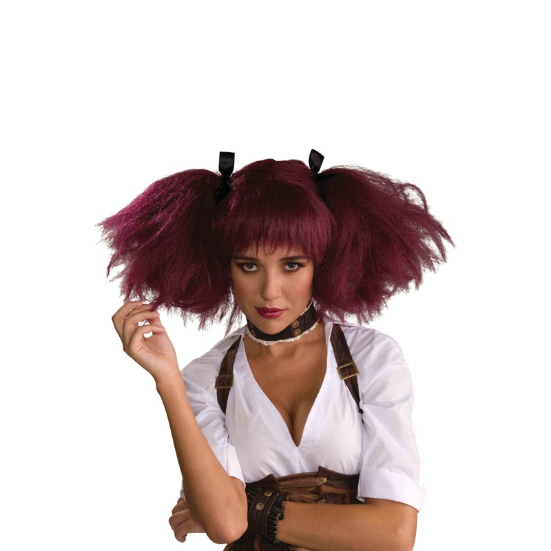 Steampunk Adult Wig (Burgundy) Standard