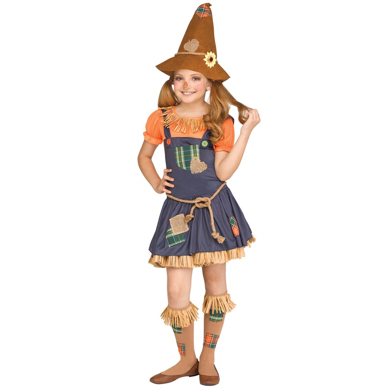 Sweet Scarecrow Girl Child Costume Medium