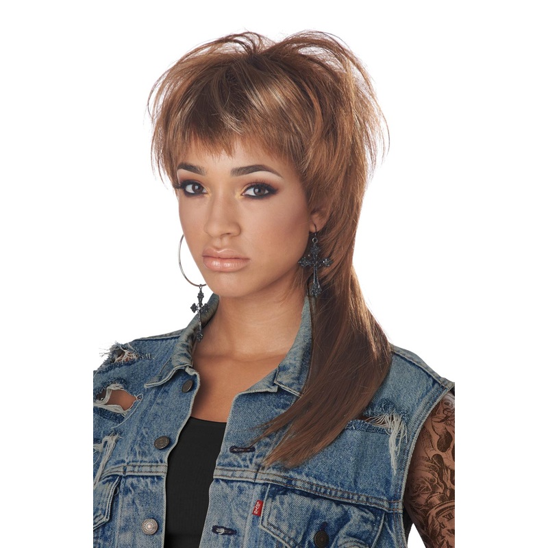 The Femullet Adult Wig (Brown) Standard