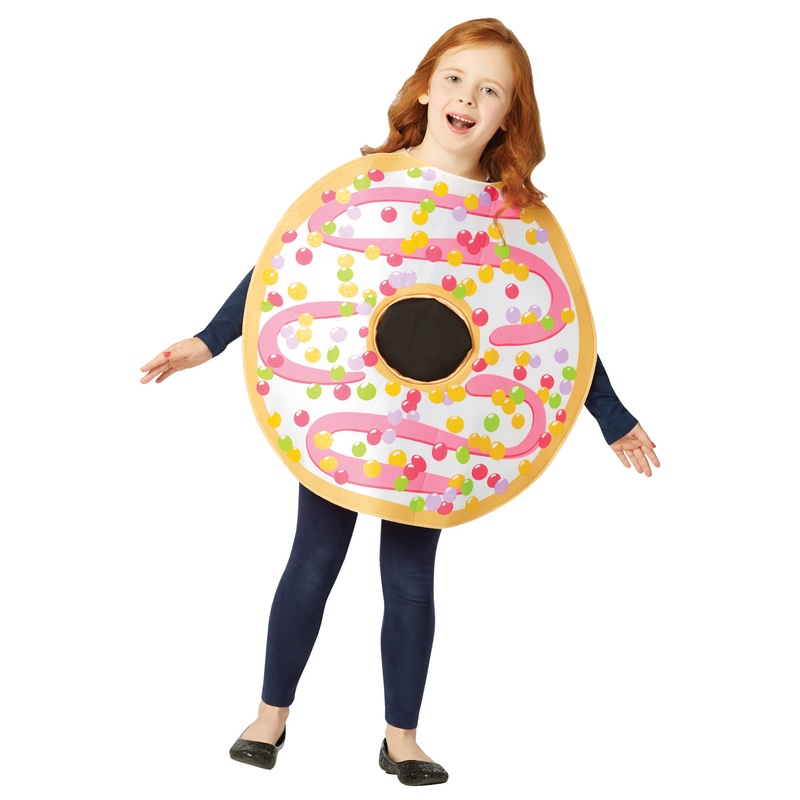 White Frosted Donut Child Costume 7-10