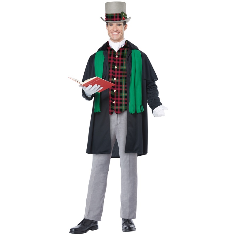 Holiday Caroler Man Adult Costume Medium