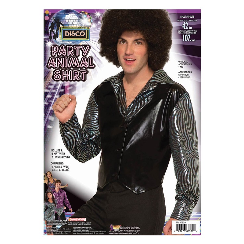 Party Animal Disco Shirt Adult Costume Standard