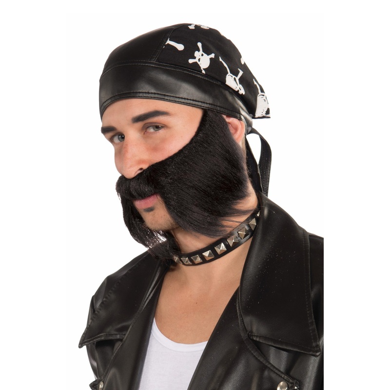 Bad Biker Beard (Black) Standard