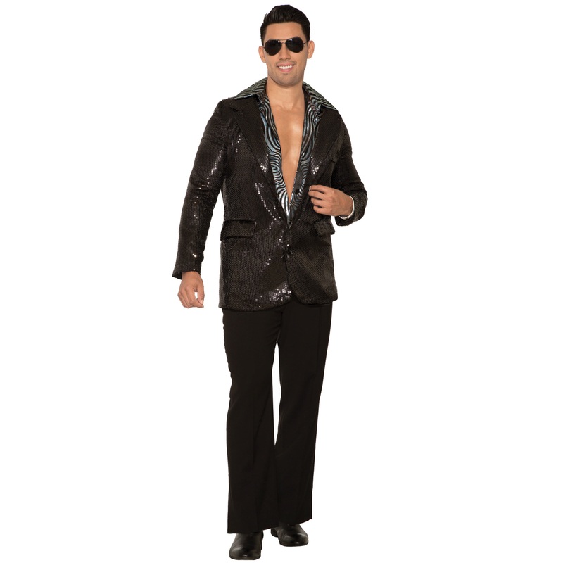 Black Disco Sequin Blazer (X-Large) X-Large