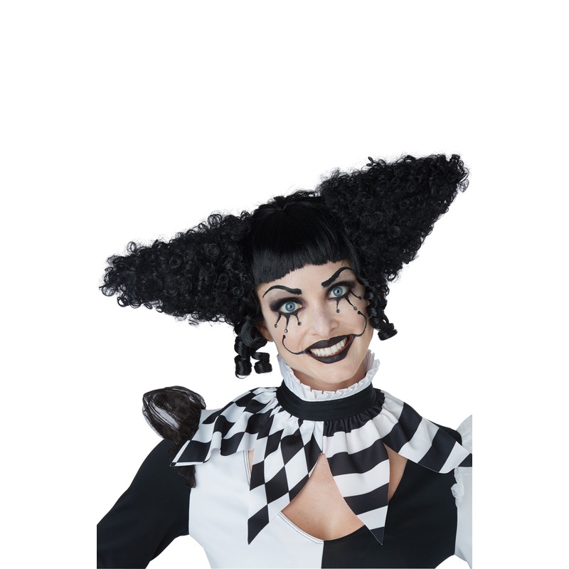 Creepy Clown Adult Wig (Black) Standard