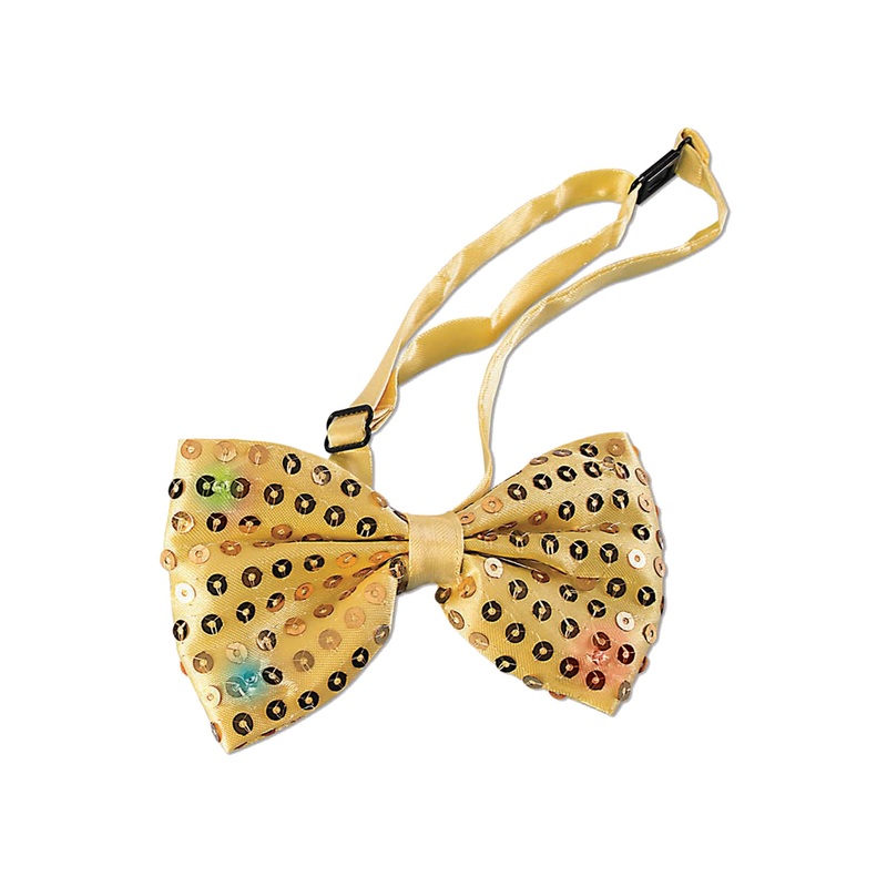 Light-Up Sequin Bowtie (Gold) Standard