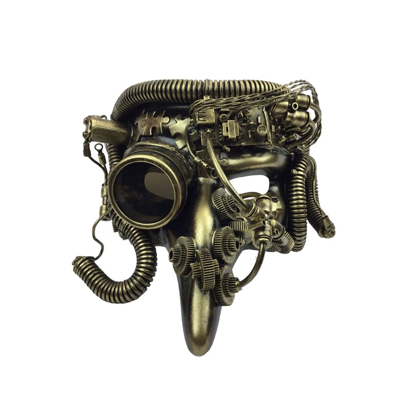 Steampunk Pantalone Mask (Gold) Standard