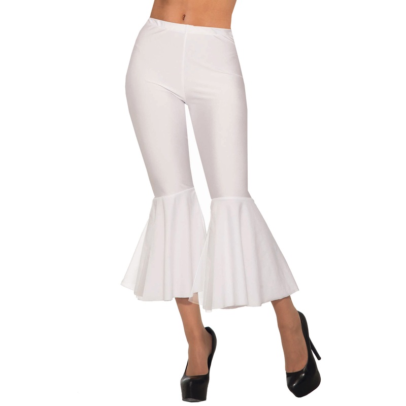 White Disco Crop Bell Bottoms Standard