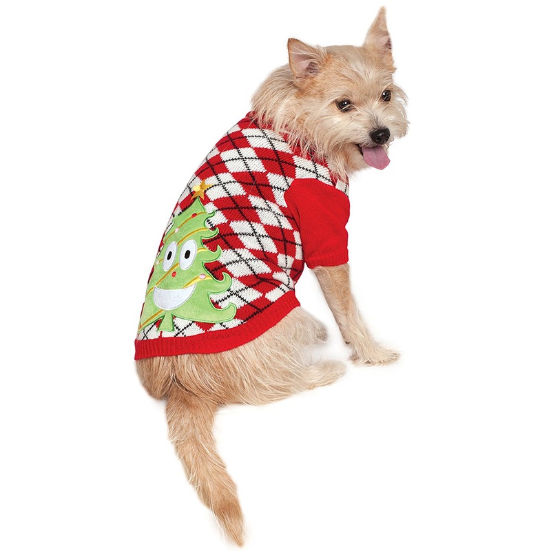 X-Mas Tree Sweater Pet Costume Small