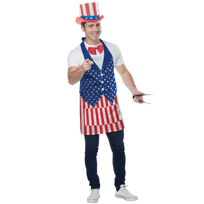 4th of July Apron Adult Costume One Size