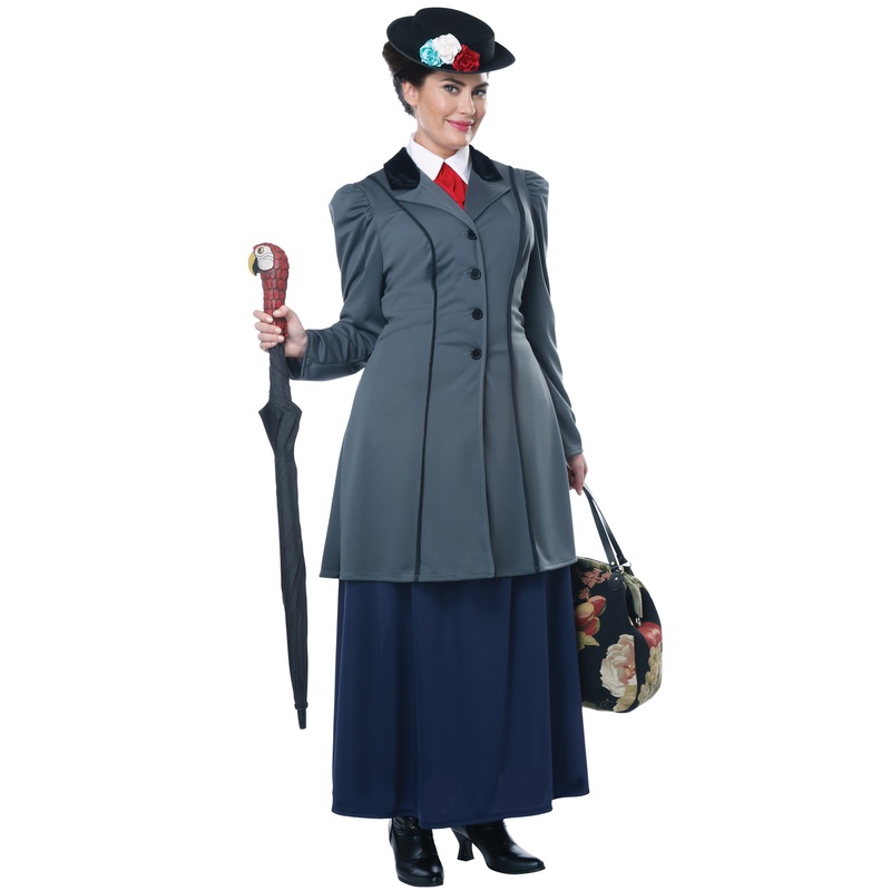 English Nanny Plus Size Costume 1XL