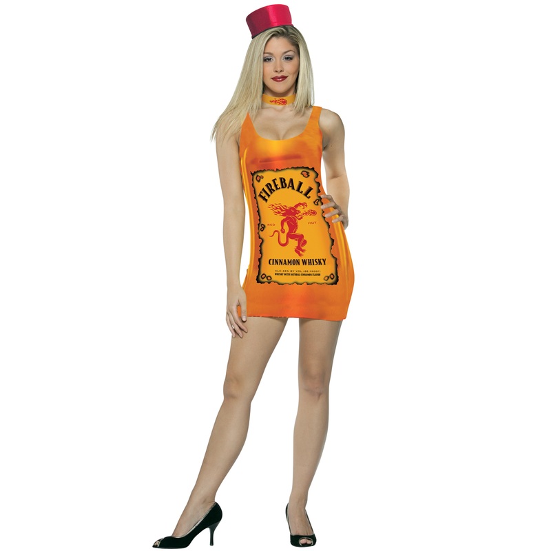 Fireball Bottle Tank Dress Adult Costume One Size