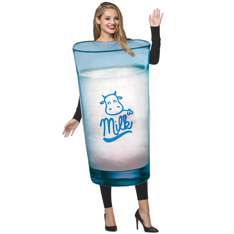 Get Real Glass of Milk Adult Costume One Size