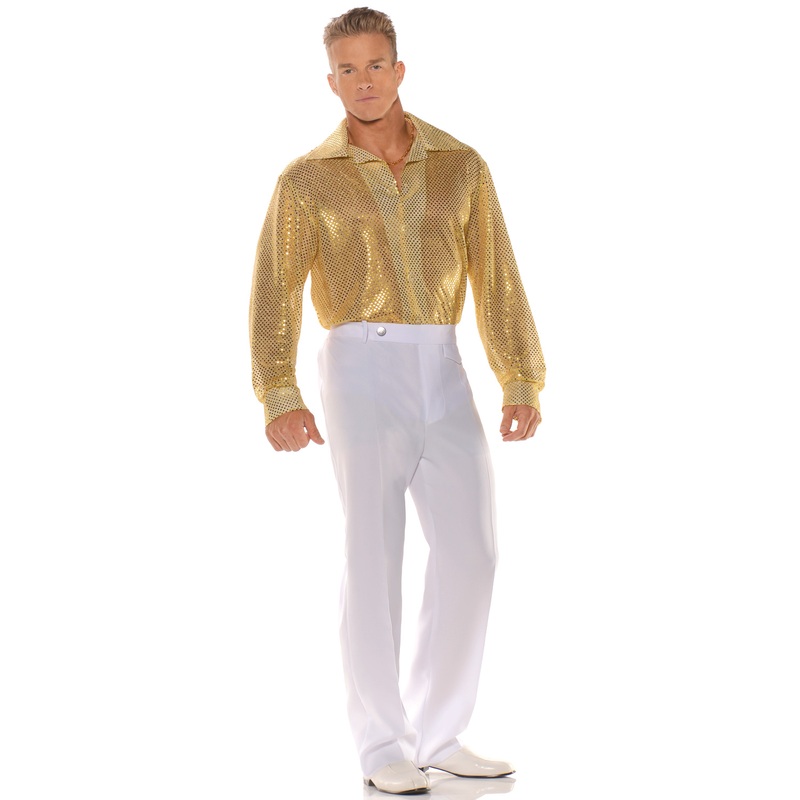Gold Sequin Shirt Adult Costume One Size