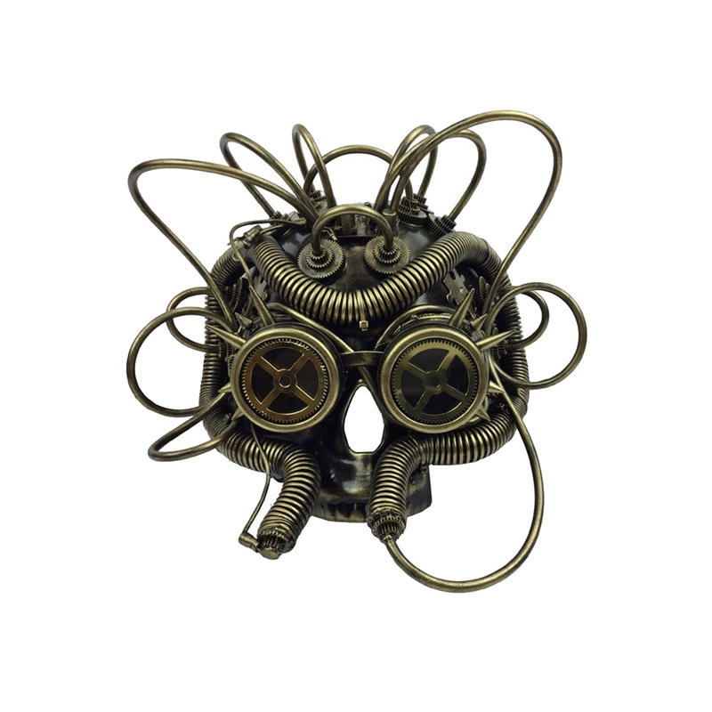 Robot Skull Mask (Gold) Standard