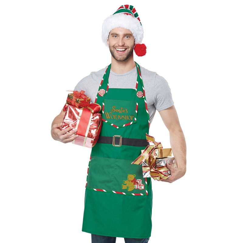Santa's Workshop Apron Adult Costume Standard