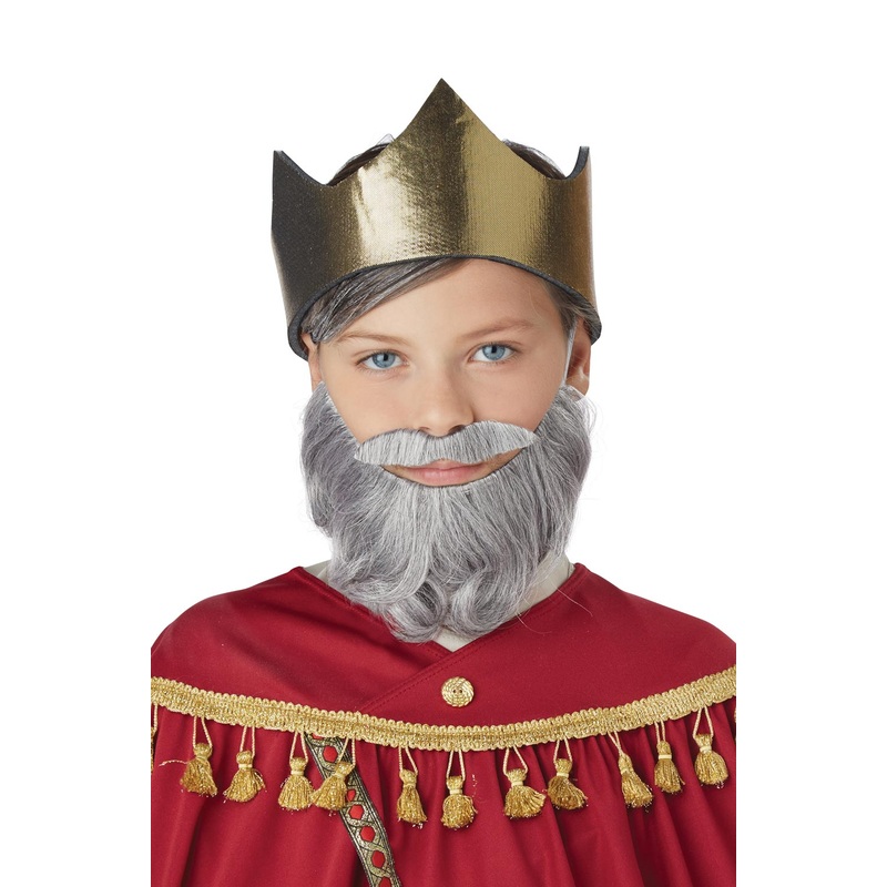 Wise Man Child Beard and Moustache (Grey) Standard