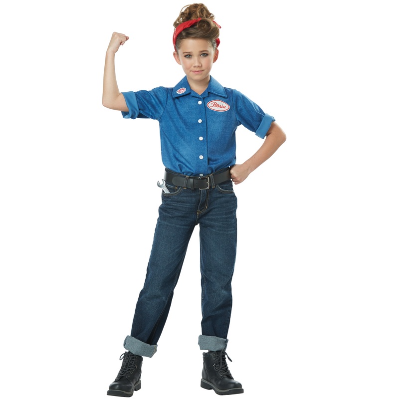 1940's Rosie the Riveter Child Costume Medium