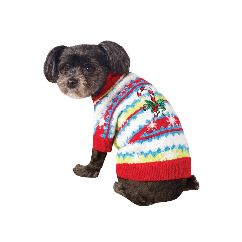 Candy Cane Sweater Pet Costume Small