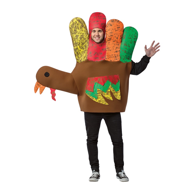 Hand Turkey Adult Costume One Size