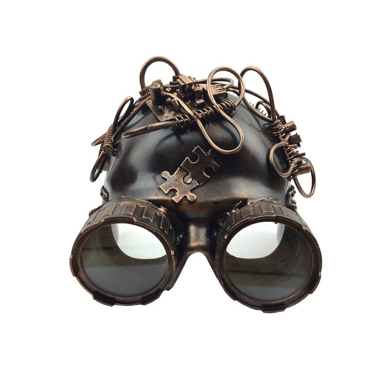 Steampunk Goggles Helmet (Copper) Standard