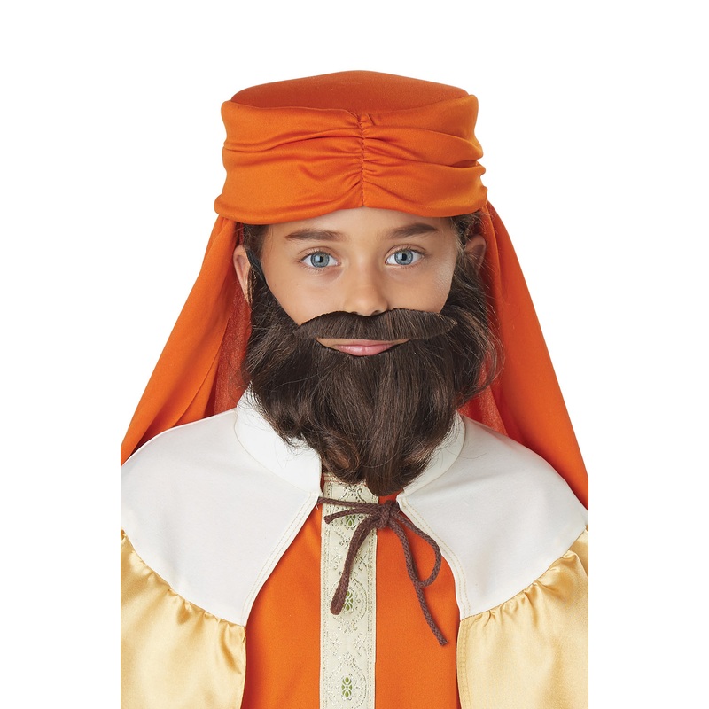 Wise Man Child Beard and Moustache (Brown) Standard